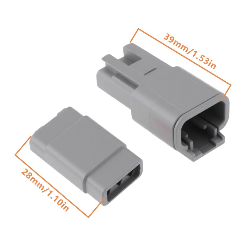 EMSea 4PCS DTM Series 3 Pin Way Male and Female