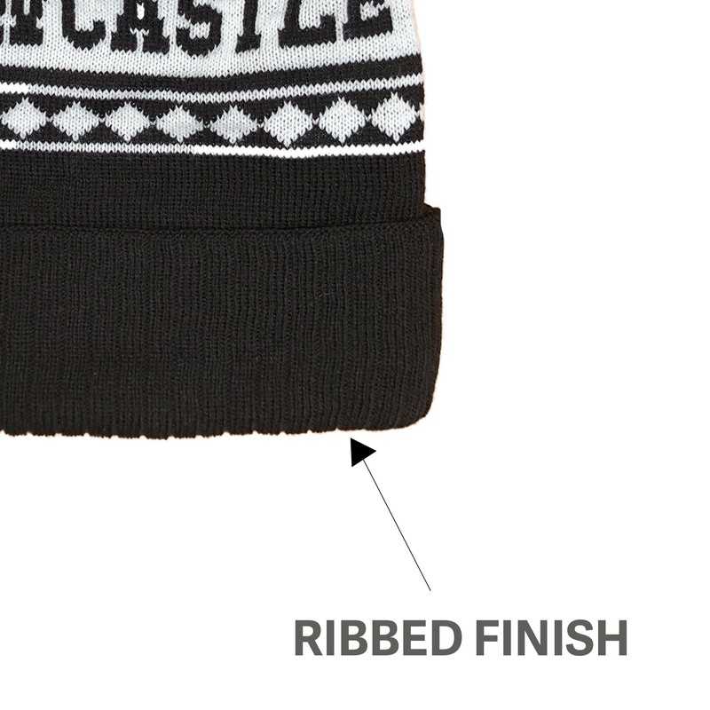Newcastle Black and White Ski Hat - Stylish Winter Beanie