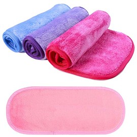 JSBelle 4 piezas Paño desmaquillante, Toalla de limpieza de microfibra reutilizable (4 Pcs)