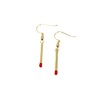 Red Matchstick Strike Earrings