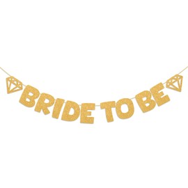 Glitter Champagne Gold Bride to be Banner Bachelorette Party Banner DIY Banner Kit for Bridal Shower Decorations Bride Wedding Engagement Sign Decorations Gold Party Supplies