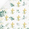 JarThenaAMCS 60 Sheet First Communion Tissue Paper Greenery Gold Cross