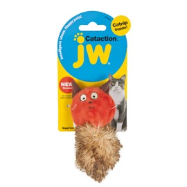Petmate JW Cataction Catnip Squirrel Toy, Multicolor