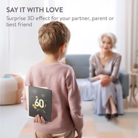 Diese-Klappkarten Birthday Card - 50 x 20 cm Large - 3D Birthday Card - Greeting Card with Pop Up Effect - Pop Up Birthday Card - Pop Up Card for 60th Birthday