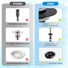 Universal Bathroom Sink Stopper Hair Catcher Upgraded with 2-Layer Detachable