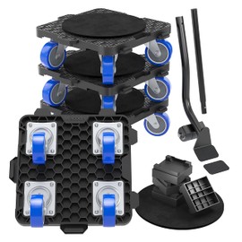 Macoda Heavy-Duty Furniture Dolly Set with 4 Rubber Wheels, 880 lbs Capacity, Multi-Trolley Style, ABS & Steel Material