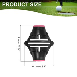 PATIKIL Golf Ball Marker Stencil 360 Degree Triple Track Golf Ball Alignment Marker Tool Line Drawing Marker for Men Women Black/Pink