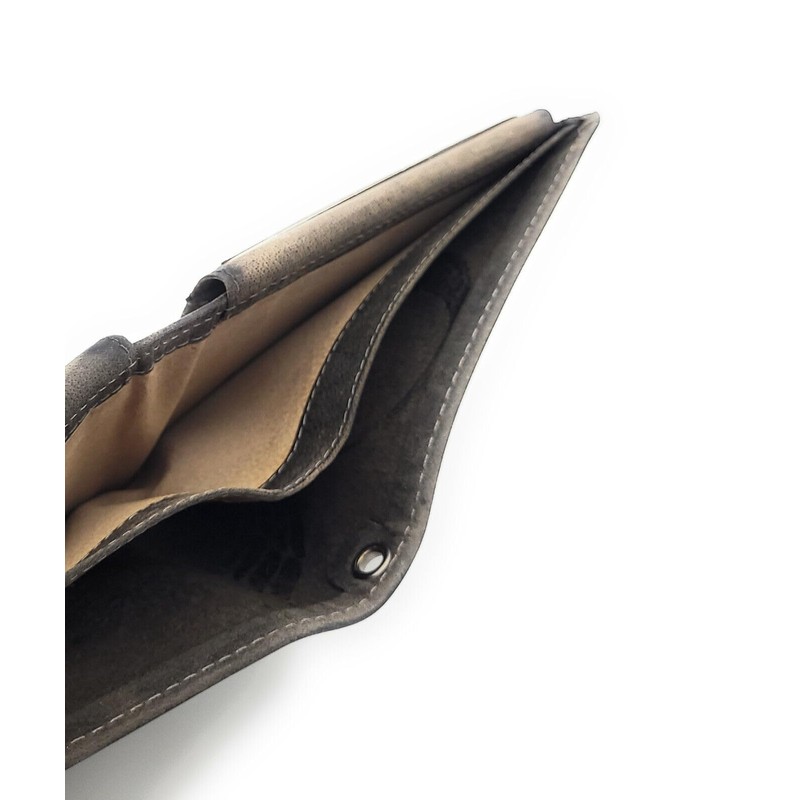 Lemasi Biker Wallet with Chain Natural Hunter Leather Wallet with