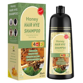 XYZCREATIVE Black Hair Dye Shampoo 3 in 1 for Women & Men 100% Gray Hair Coverage - Herbal Ingredients Natural Plant Hair Color - Hair Dye in Minutes 500ML