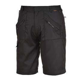 Portwest S889 Elasticated Action Workwear Safety Shorts Black, M