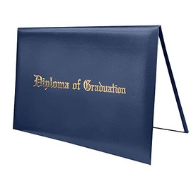 MyGradDay Imprinted Diploma Cover 8.5x11 Diploma Holder Graduation Certificate Cover Smooth Leather Letter Size