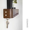 GEMAPOCO Key Holder Wall Mount with Shelf | Brown |