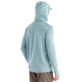 Free Fly Men's Elevate Hoodie - UPF 30+ Sun Protection Shirts, Odor Control, Moisture Wicking, Long Sleeve Sun Hoodie for Men - Shale Green, Small