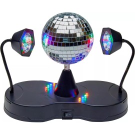 Playbees Rotating Disco Ball - LED Revolving Ball with Movable Strobe Lights