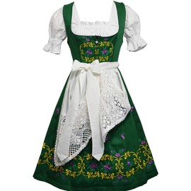 Dirndl Trachten Haus 3-Piece Long German Party Oktoberfest Dress (10)