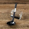 ASIAN HOME Black Melamine Japanese Long Handle Spoons for Ramen,