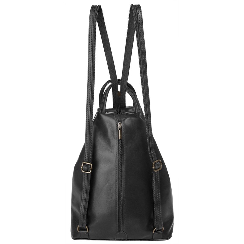 Samantha Look 019544 Women's Rucksack Genuine Leather, black, Einheitsgröße