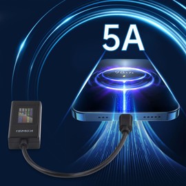 Extended USB C Tester Phone Charging Tester Meter Voltmeter USB Multimeter Ammeter Voltage and Current Tester 4-30V 0-6.5A PD QC USB Power Meter