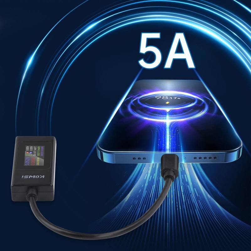 Extended USB C Tester Phone Charging Tester Meter Voltmeter USB