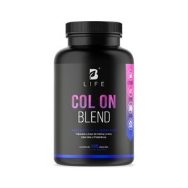 Probióticos, Linaza, Malva, Aloe Vera de 180 Cápsulas 2000 mg por porción. Ingredientes Naturales. Col On Blend B Life