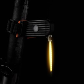 ACRUNU LED Photondrop Bike Tail Light, Red/Blue/Orange/Yellow Flowing Taillight,3 Modes Bike Rear Light, USB Rechargeable, Cycling Rear Light for Any Type of Seatpost(Yellow)