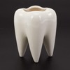 Dropfree Tooth Shape White Ceramic Flower Pot Modern Design Planter