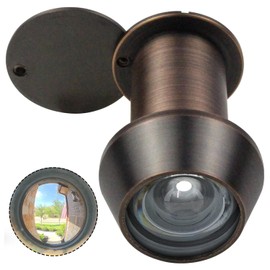 Earl Diamond - Peep Holes for Door, Solid Brass 220-Degree Door Viewer Peephole with Heavy Duty Rotating Privacy Cover for 1-3/8" to 2-23/64" Doors for Home Office Hotel, Hole 22 ORB