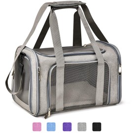 Henkelion Large Cat Carriers Dog Carrier Pet Carrier for Cats Dogs Puppies up to 25Lbs, Big Dog Carrier Soft Sided, Travel Puppy Carrier - Large - Grey