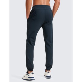 CRZ YOGA Mens 4-Way Stretch Golf Joggers with Pockets 30" - Track Gym Athletic Workout Hiking Pants True Navy Small