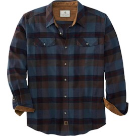 Legendary Whitetails Men's Legendary Flannel Shirt, Active Cobalt Carbon Plaid, Large