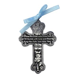 CA Gift CM6 Baby Boy Cross Crib Medal, 3" High