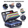 Fireproof Document Box, Hard Case Highly Flame-Resistant Fire Proof Waterproof