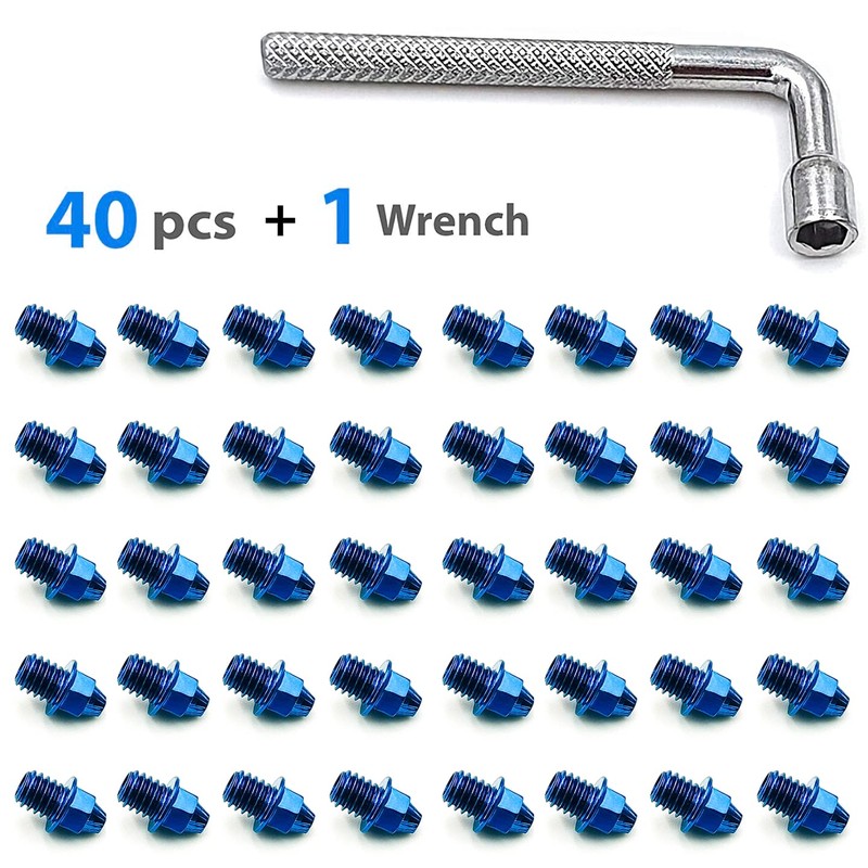 ONIPAX Bicycle Pedal Bolts M4x7mm 40pcs/Bag with 1 Wrench