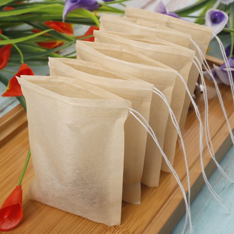 Tea Filter Bags with Free Tea Spoon, Safe & Natural