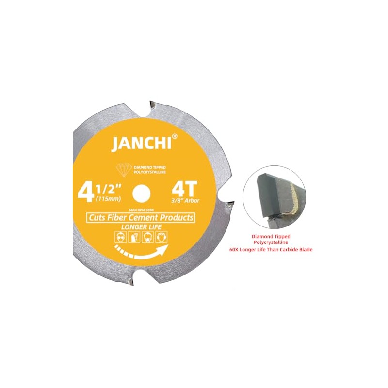 4-1/2 Inch 4T PCD Tip Hardie Fiber Cement Circular Saw