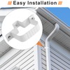 6-Pack Downspout Straps 2x3 & Wall Brackets, White Downspout Fasteners