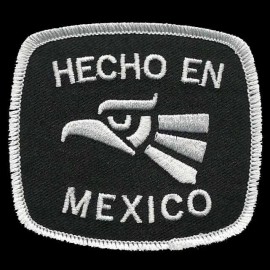 Souvenir Kingdom Hecho En Mexico Iron on Patch 3″ White Border Souvenir Applique Embellishment
