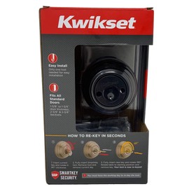 Kwikset 985 11P SMT CP K4 V1 Signature Bronze Double Cylinder Deadbolt with SmartKey - Quantity 1