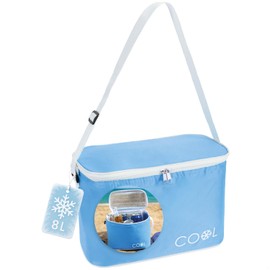 com-four® Kühltasche 8 L - Faltbare Thermo-Kühlbox - leichte Isoliertasche für Camping & Outdoor mit Schultergurt - sommerliche Picknicktasche mit Reißverschluss