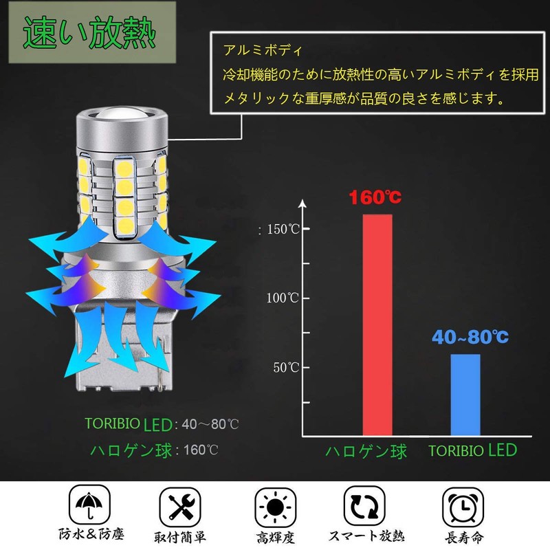 TORIBIO 7440 / T20 / W21W / WY21W LED Canceller,