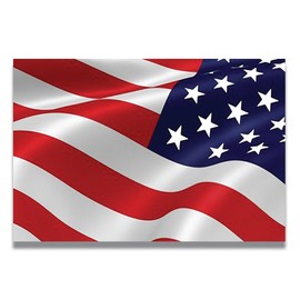 Magnet Me Up Opposing Waving American Flag Car Magnet, 4x6 Inch, Red, White, and Blue, Heavy-Duty Automotive Magnet for Your Vehicle, Show Your Patriotic Spirit, Crafted with Pride in The USA