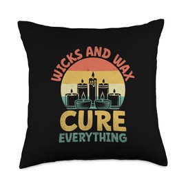 Wicks And Wax Cure Everything Candle Maker Wax Throw Pillow