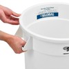 Global Industrial 10 Gallon Plastic Trash Container, Garbage Can -