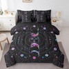 Manfei 7 Pieces Sun Moon Comforter Set Queen, Stars Space