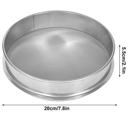 Stainless Steel Herb Pollen Extractor, 20 cm, Stackable Sifter, 150 Mesh Extractor, Fine Sieve, Mesh Strainer, Diameter Flour Sieve, Kitchen Sieve for Kitchen, Flour, Rice, Pasta, Powdered Sugar