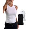 CHICME Womens 2 Piece Sleeveless Tank Tops Summer Casual Basic
