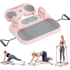 SHIGING 필라테스 리포머 보드 6-in-1 접이식 장비 팀버 코어 및 여성용 전신 트레이닝 포함 SHIGING Pilates Reformer Board 6-in-1 Foldable Equipment Timber Core & Full Body Training for Women Included [16* 4 *2]