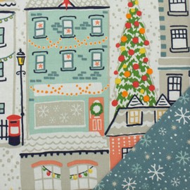 Furn Festive Town Duvet Set, Cotton, Multi, Single