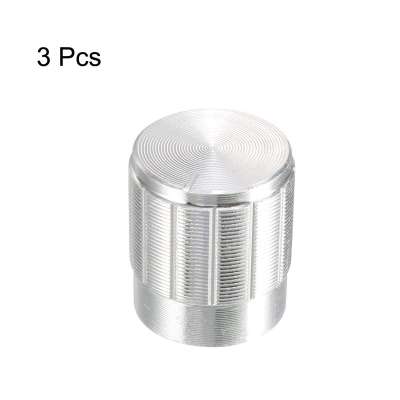 uxcell 3Pcs 16x14mm Aluminum Alloy Potentiometer Rotary Knob,for 6mm Diameter