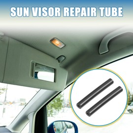 X AUTOHAUX Sun Visor Repair Driver Passenger Side Sun Visor Repair Tube for Jeep Wrangler JK JKU 2007-2017 Black (Pack of 4)